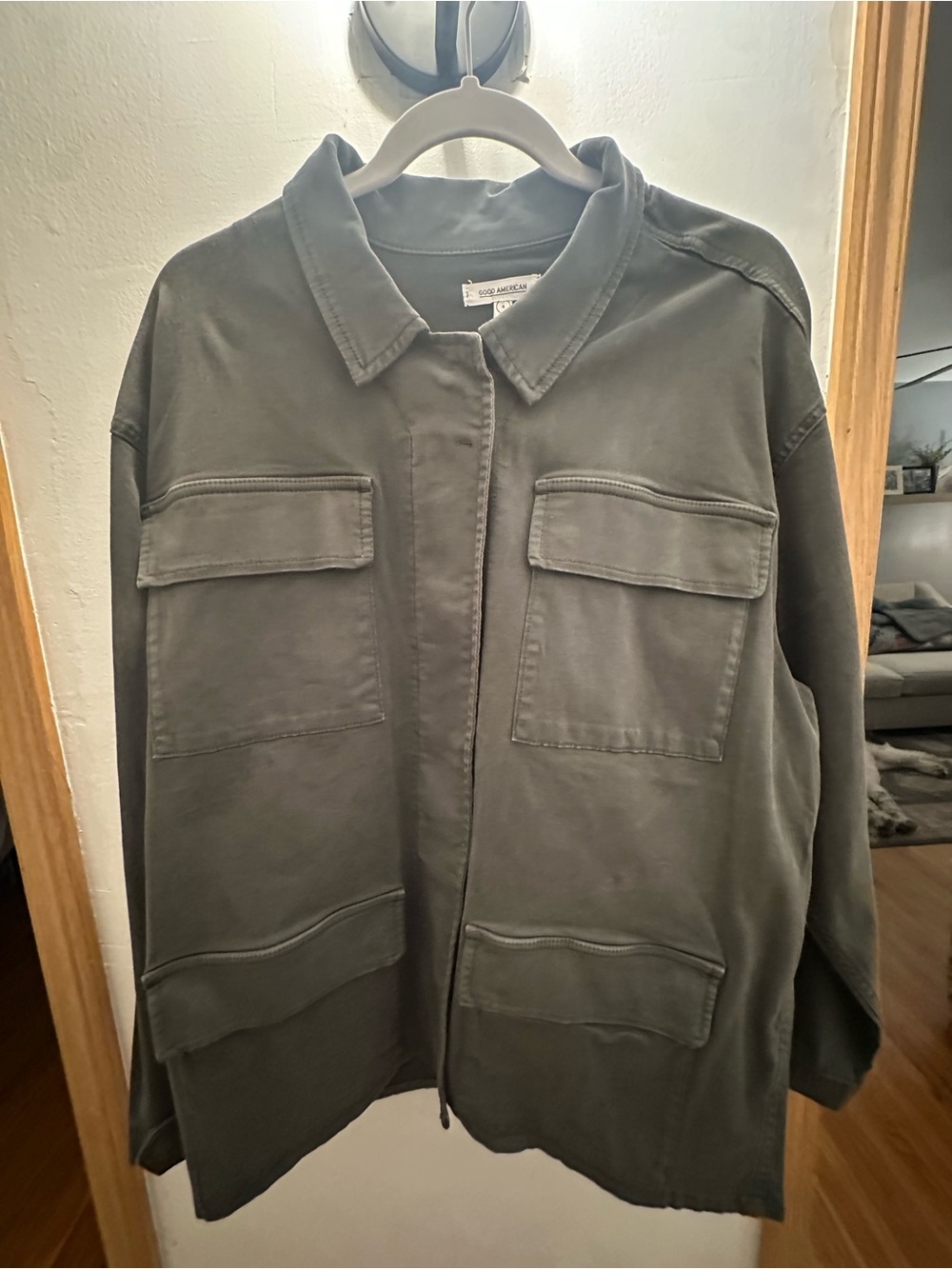 Good American Olive Green Utility Jacket